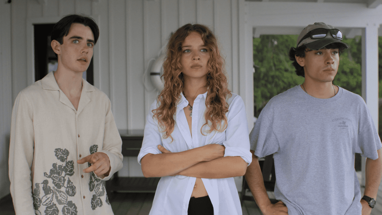 Sterling Point promotional poster: Actors that play Rory, Oona, Ellis staring off camera