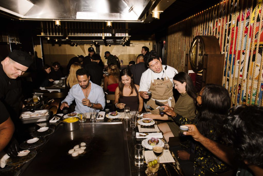 Chef and Host Jasper Lynn & guests. Credit: Bella Camerino