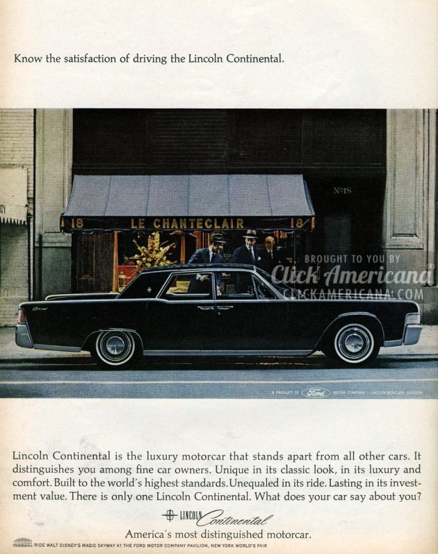 Car advertisement - Lincoln Continental