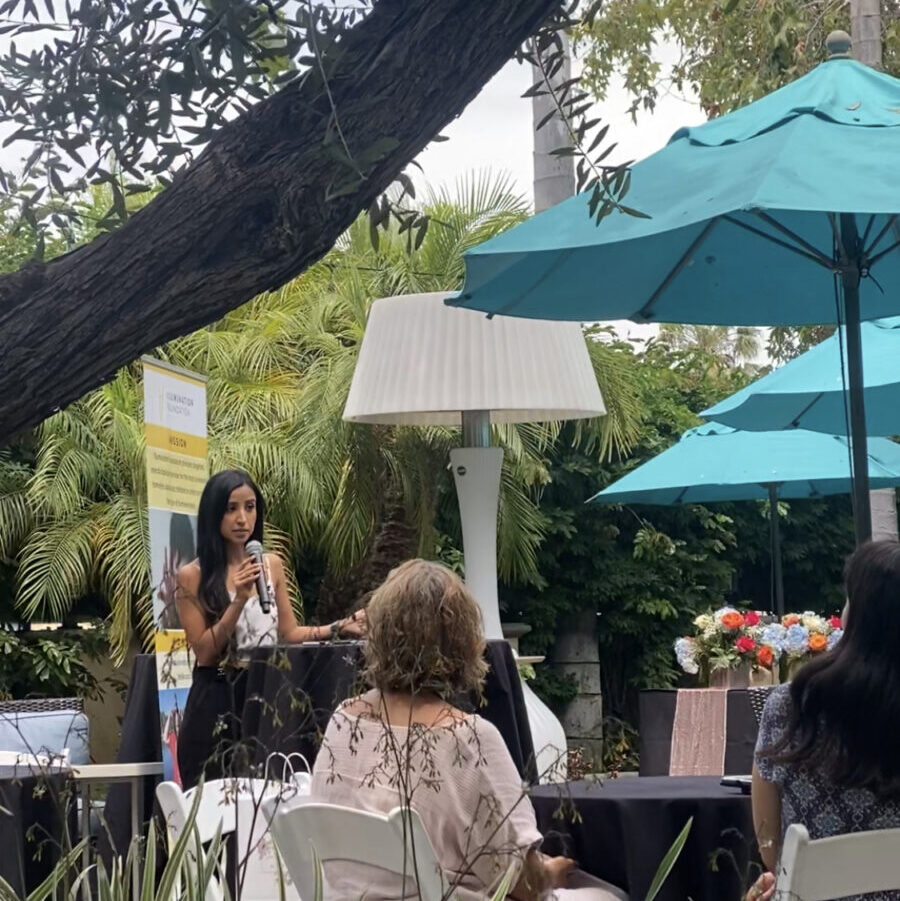 Sherry Advani, speaking at A Day of Inspiration Event in Newport Beach, California.