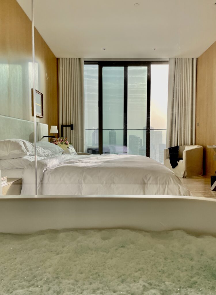 A guest room at The Dubai EDITION Hotel, Dubai UAE. Photo: Benjamin Schmidt