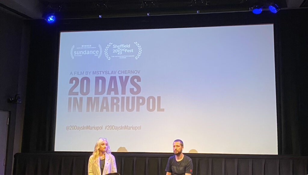 Q&A with director Mstyslav Chernov after the film screening at the DCTV Firehouse Cinema on July 11, 2023