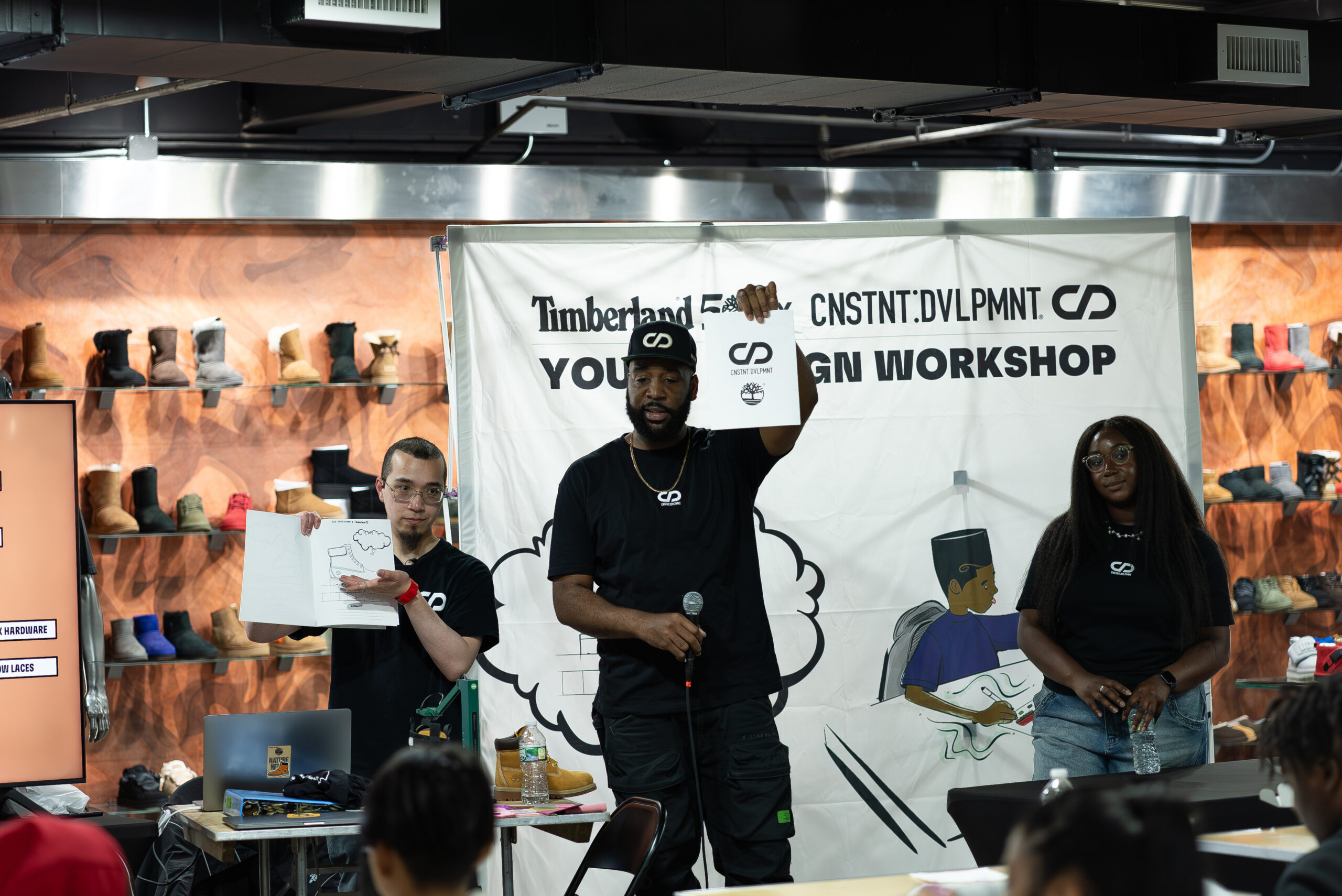 Following the success of their 2021 14-course after-school design course, Timberland and CNSTNT:DVLPMNT returned to New York City for a series of spin-off events.