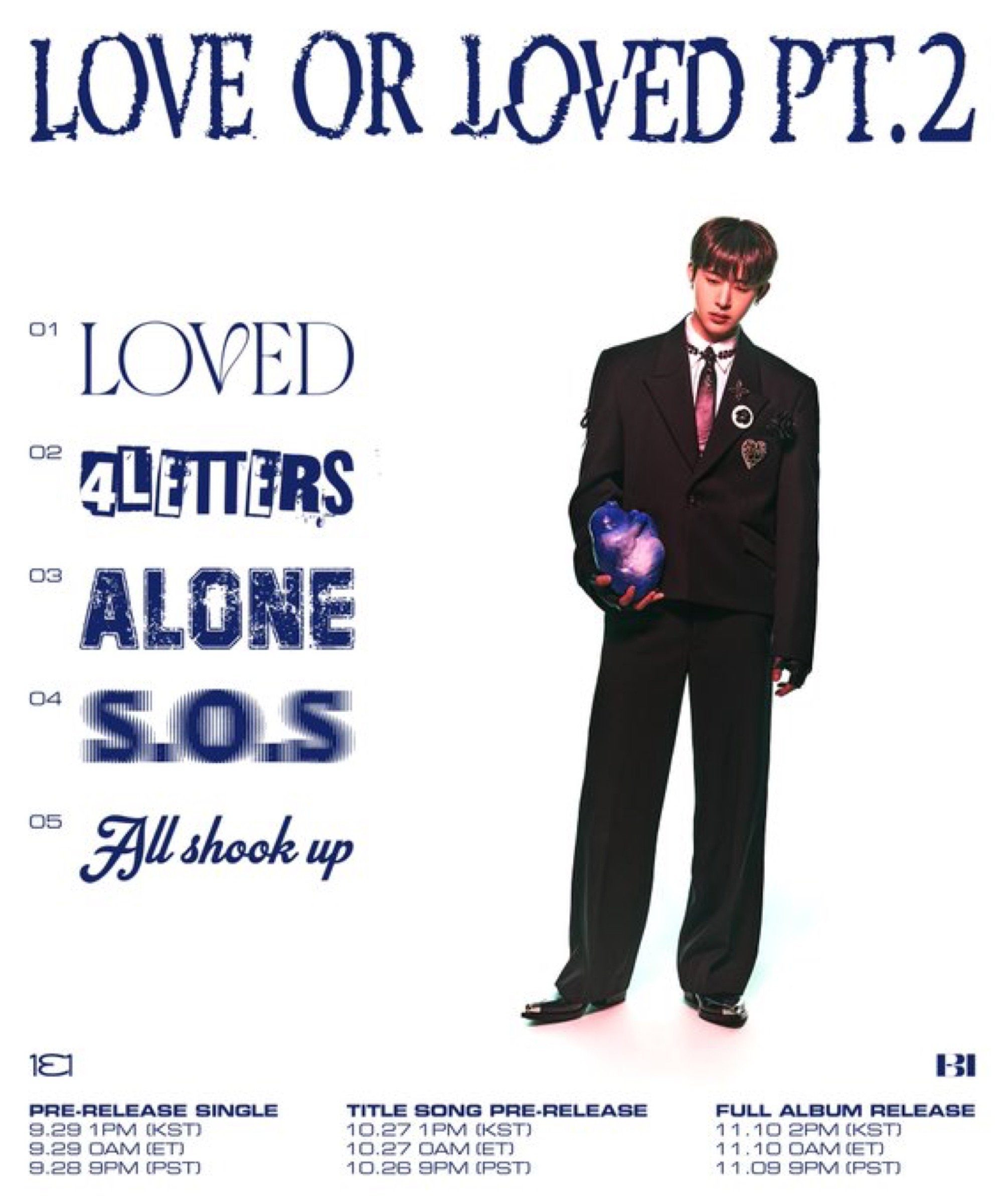 B.I　ハンビン　LOVE OR LOVED ラキドロトレカ　希少 B.I ハンビン Love or Loved pt2 FLNK ラキドロ トレカ B.I - or