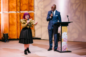 Composer and Kaufman Music Center Artist-in-Residence Angélica Negrón with host Lawrence Gilliard Jr.