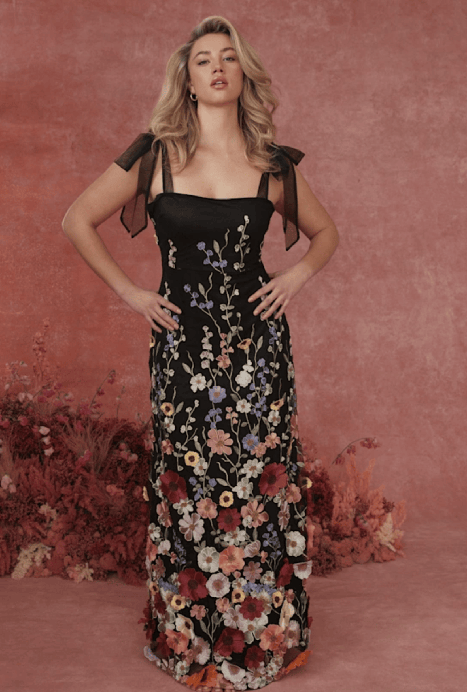 mexican flower embroidered wedding dress Embroidered Mexican Wedding Dress main image 0