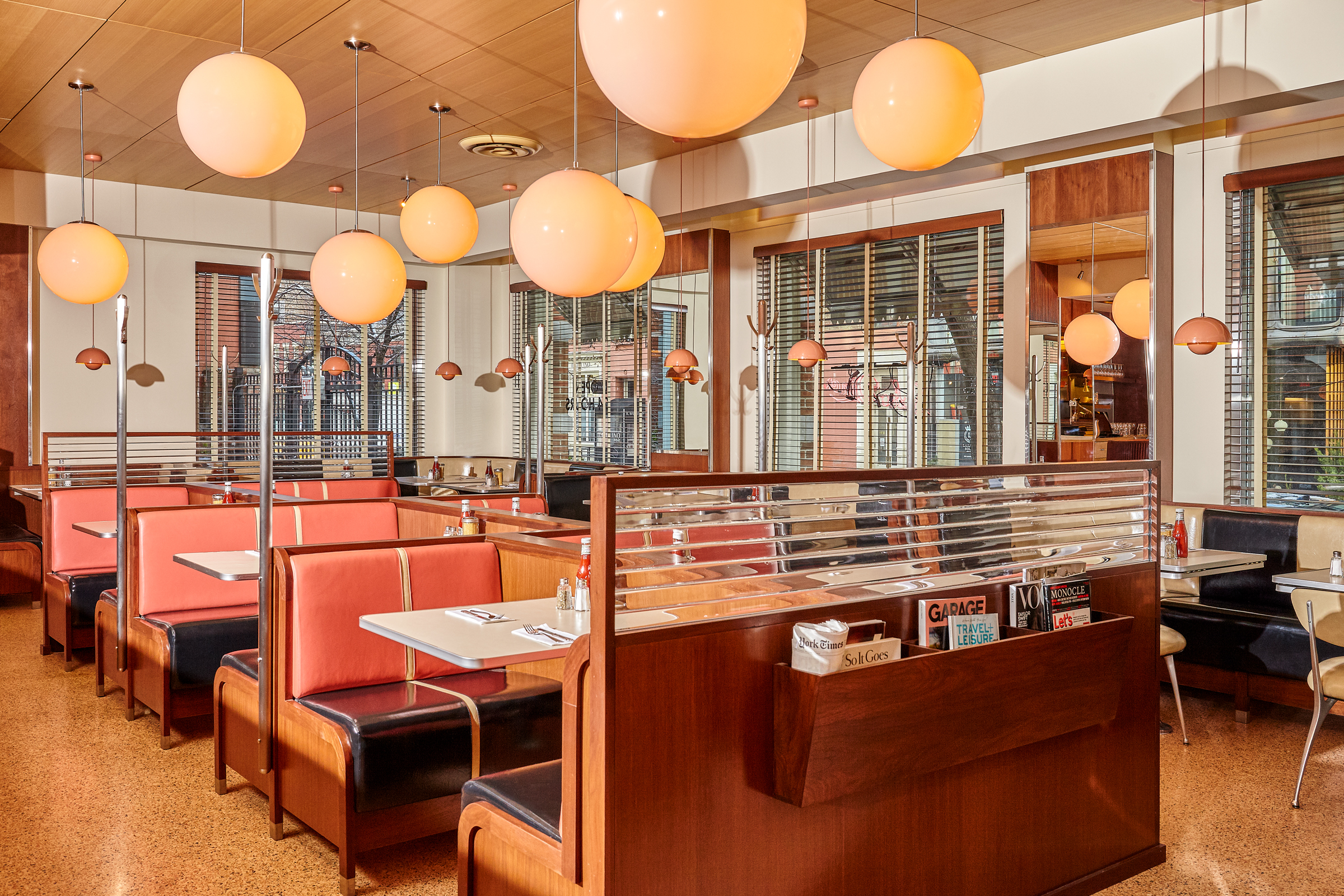 Soho Diner's retro-themed dining room