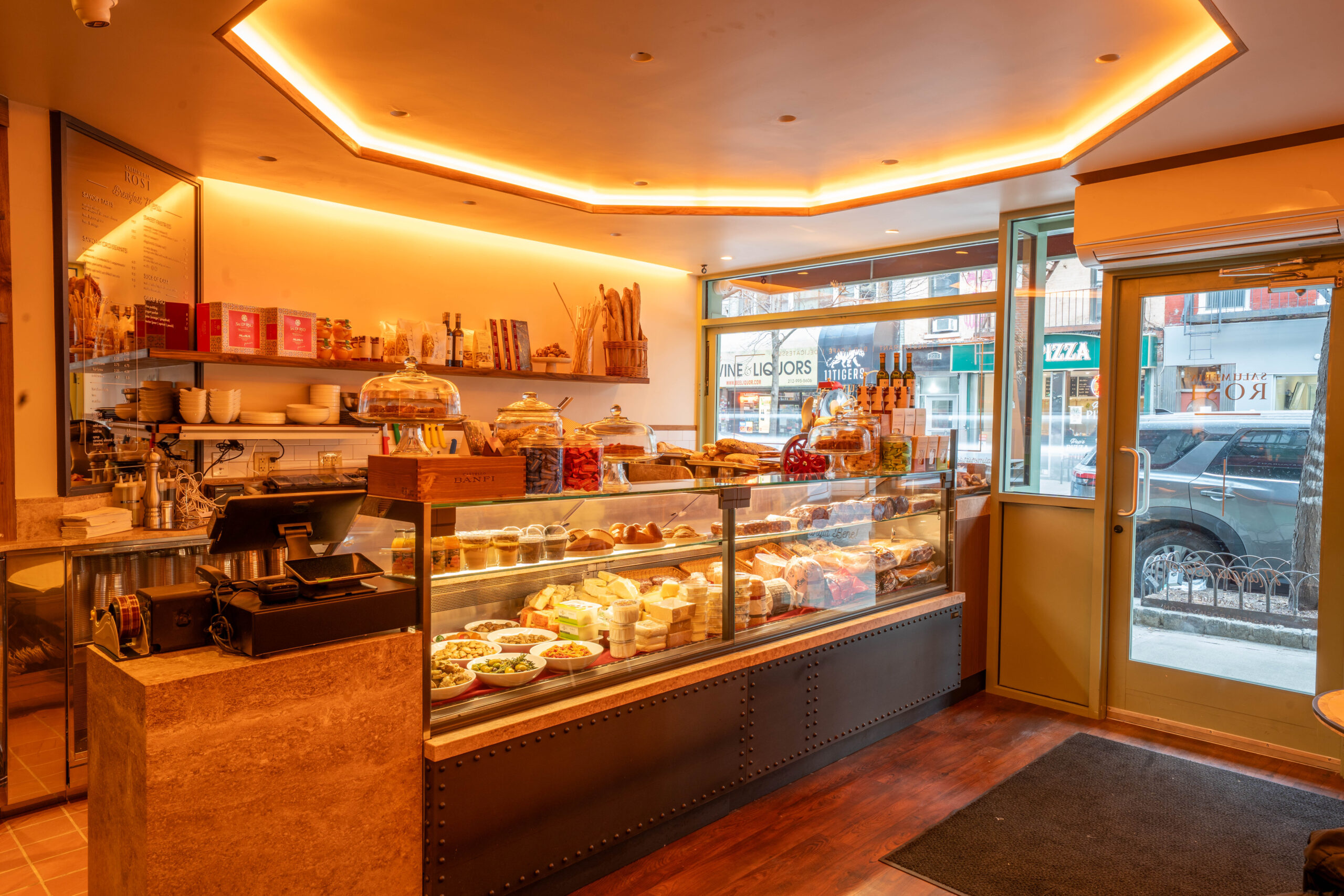 The "Salumeria" cafe entryway