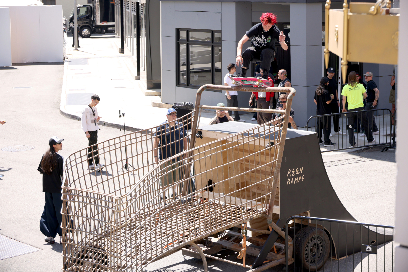 Skateboard exhibit at Jackass Block Party (Photo by Anna Webber/Getty Images for Paramount Pictures)