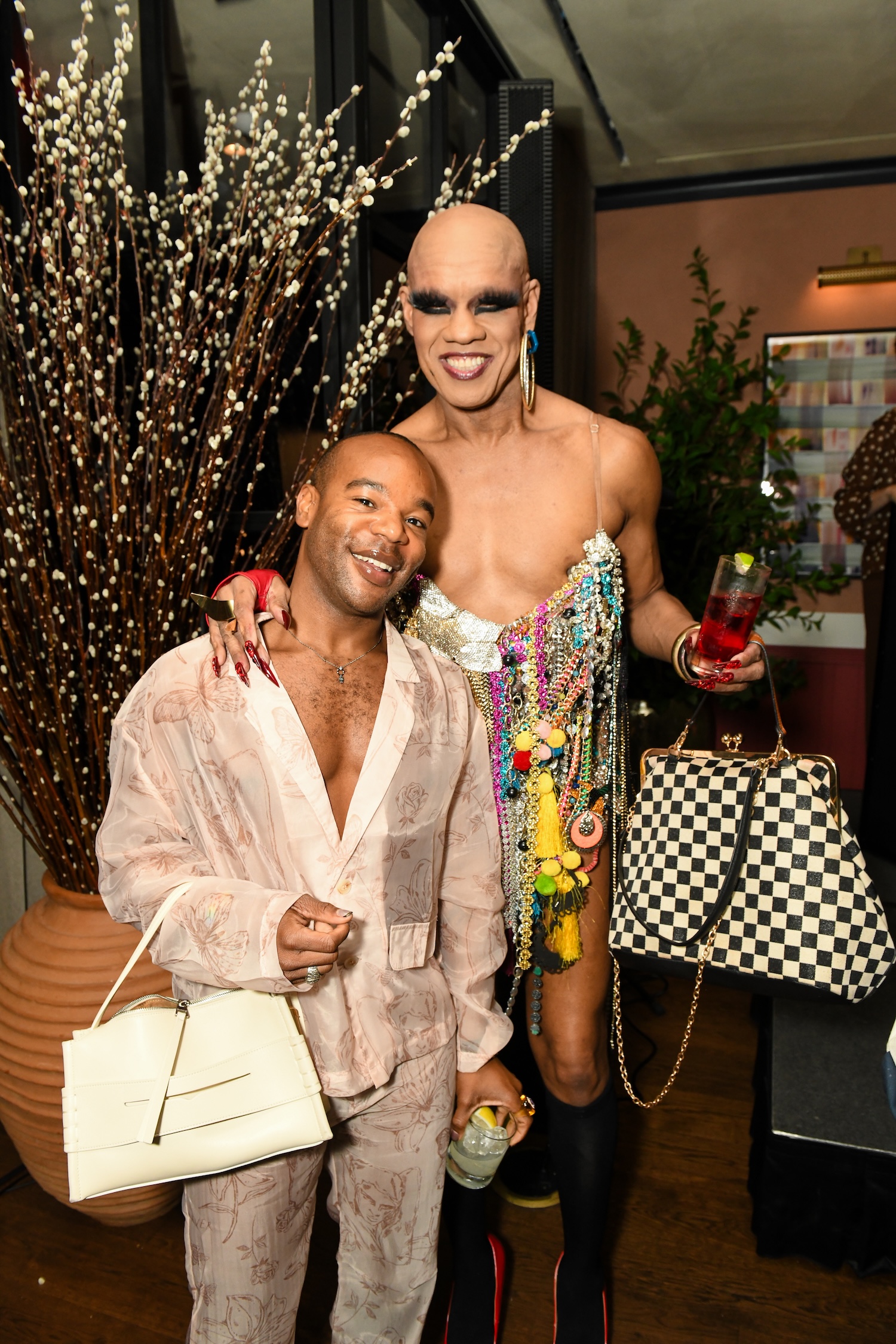 Kevin Aviance and Julian Andrew attend The Wall Street Hotel's Pride Celebration benefiting LGBTQIA+ youth in New York City.